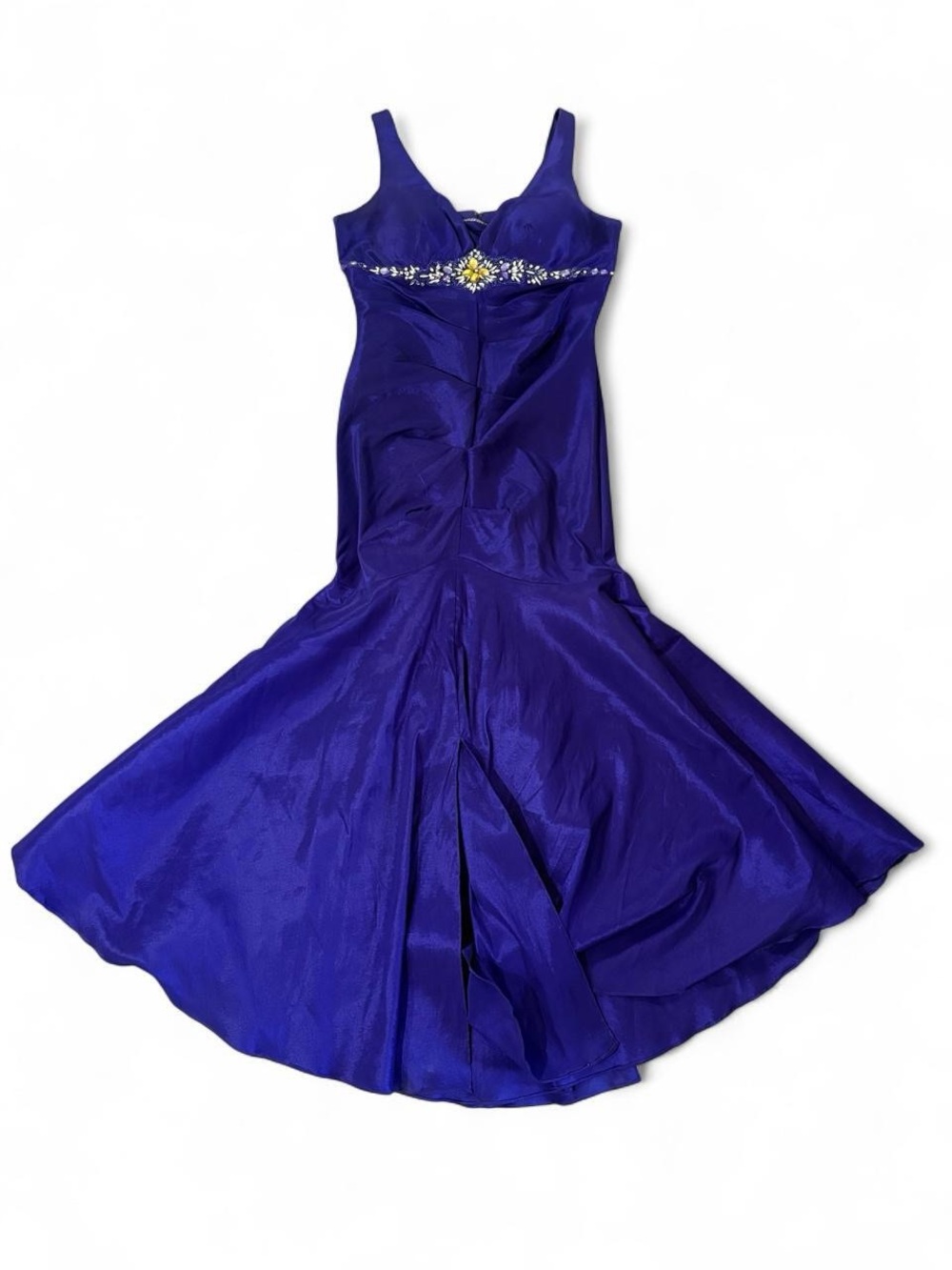 Aspeed Purple Sleeveless Mermaid Gown with Beaded Waist